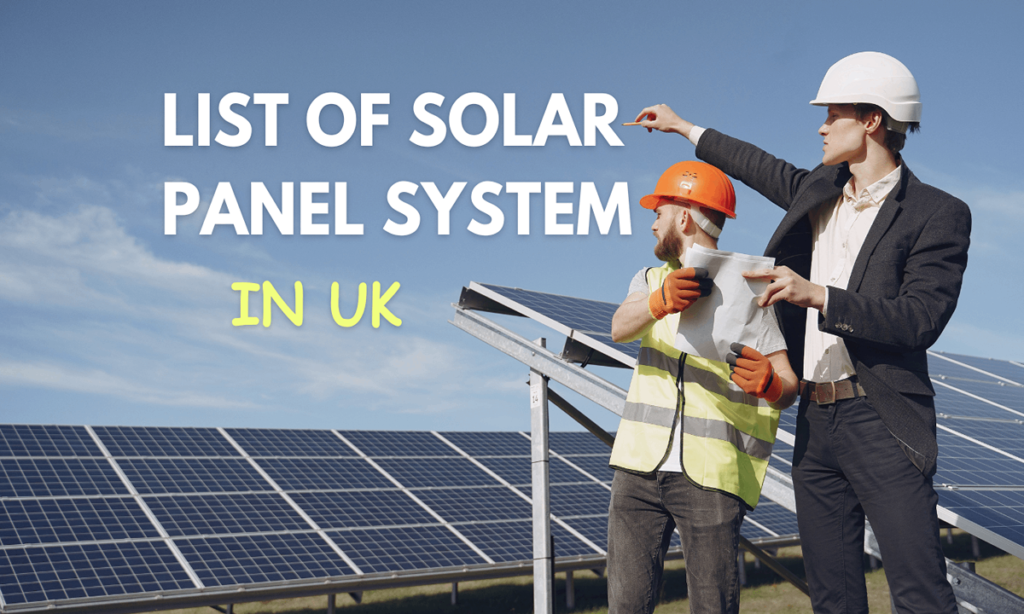 List Of Solar Panel System